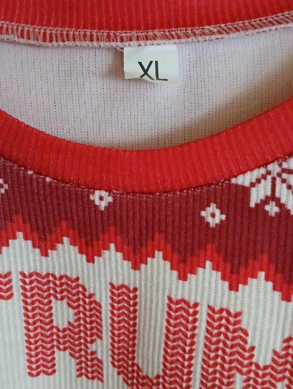 Red Graphic Holiday Trump Sweater - Unbranded
